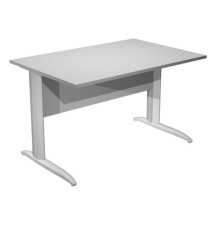 Scrivania lineare Easy - 160 x 80 x 72 cm - Grigio/grigio alluminio