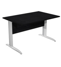 Scrivania lineare Easy - 160 x 80 x 72 cm - Nero venato/grigio alluminio