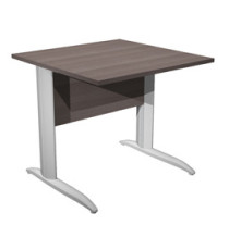 Scrivania lineare Easy - 80 x 80 x 72 cm - Frassino toscano/grigio alluminio