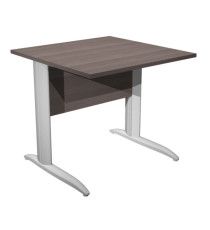 Scrivania lineare Easy - 80 x 80 x 72 cm - Frassino toscano/grigio alluminio