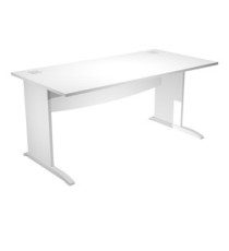 Scrivania Operativa Agorà Basic - fianchi a L melaminico - 140 x 80 x H 73 cm - bianco