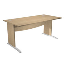 Scrivania Operativa Agorà Basic - fianchi a L melaminico - 140 x 80 x H 73 cm - rovere