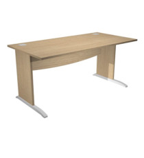 Scrivania Operativa Agorà Basic - fianchi a L melaminico - 140 x 80 x H 73 cm - rovere