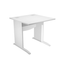 Scrivania Operativa Agorà Basic - fianchi a L melaminico - 80 x 80 x H 73 cm - bianco