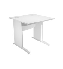 Scrivania Operativa Agorà Basic - fianchi a L melaminico - 80 x 80 x H 73 cm - bianco