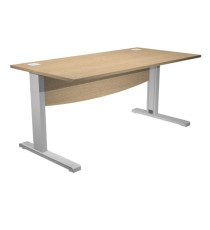 Scrivania Operativa Agorà Basic - fianchi a L metallo - 120 x 80 x L 73 cm - rovere