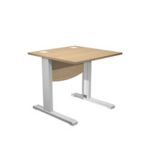 Scrivania Operativa Agorà Basic - fianchi a L metallo - 80 x 80 x L 73 cm - rovere