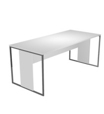 Scrivania singola Essence - 120 x 80 cm - Bianco - Gamba antracite