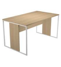 Scrivania singola Essence - 120 x 80 cm - Rovere - Gamba bianco