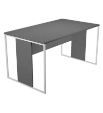 Scrivania singola Essence - 160 x 80 cm - Antracite - Gamba bianco