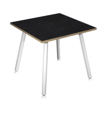 Scrivania Skinny Metal - 80 x 80 x H 74,4 cm - bianco / nero venato