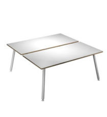 Scrivania Skinny Metal a 2 postazioni contrapp. - 160 x 166 cm - bianco