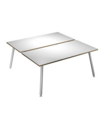 Scrivania Skinny Metal a 2 postazioni contrapp. - 180 x 166 cm - bianco