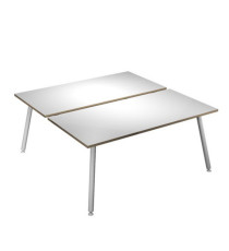 Scrivania Skinny Metal a 2 postazioni contrapp. - 180 x 166 cm - bianco