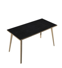 Scrivania Woody - 120 x 80 x H 74,4 cm - rovere / nero venato