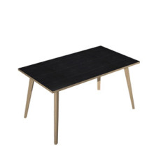 Scrivania Woody - 140 x 80 x H 74,4 cm - rovere / nero venato