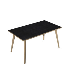 Scrivania Woody - 140 x 80 x H 74,4 cm - rovere / nero venato