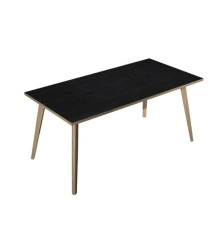 Scrivania Woody - 160 x 80 x H 74,4 cm - rovere / nero venato
