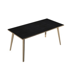 Scrivania Woody - 180 x 80 x H 74,4 cm - rovere / nero venato
