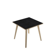 Scrivania Woody - 80 x 80 x H 74,4 cm - rovere / nero venato