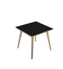 Scrivania Woody - 80 x 80 x H 74,4 cm - rovere / nero venato