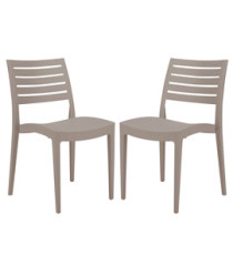 Sedia Firenze - 49 x 51 x 80 cm - polipropilene - juta - Grandsoleil - conf. 2 pezzi