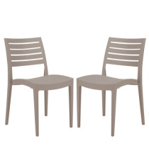 Sedia Firenze - 49 x 51 x 80 cm - polipropilene - juta - Grandsoleil - conf. 2 pezzi