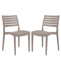 Sedia Firenze - 49 x 51 x 80 cm - polipropilene - juta - Grandsoleil - conf. 2 pezzi