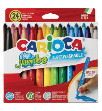 Pennarelli Jumbo - punta 6,0mm - colori assortiti - lavabili - Carioca - scatola 24 pezzi Pennarelli Jumbo - punta 6,0mm - colori assortiti - lavabili - Carioca - scatola 24 pezzi