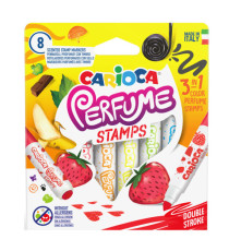 Pennarelli Perfume Stamps - punta doppia 7,0 mm - colori assortiti - Carioca - astuccio 8 pezzi Pennarelli Perfume Stamps - punta doppia 7,0 mm - colori assortiti - Carioca - astuccio 8 pezzi