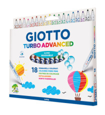 Pennarelli Turbo Advanced - punta 2,8mm - colori assortiti - Giotto - astuccio 18 pezzi Pennarelli Turbo Advanced - punta 2,8mm - colori assortiti - Giotto - astuccio 18 pezzi