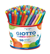 Pennarelli Turbo Color - punta ø2,8mm - colori assortiti - Giotto - barattolo 96 pezzi Pennarelli Turbo Color - punta ø2,8mm - colori assortiti - Giotto - barattolo 96 pezzi