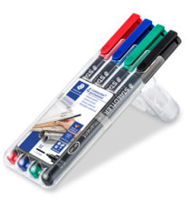Pennarello Astucci Lumocolor Permanent 317 - punta 1,0mm - 4 colori  - Staedtler Pennarello Astucci Lumocolor Permanent 317 - punta 1,0mm - 4 colori  - Staedtler