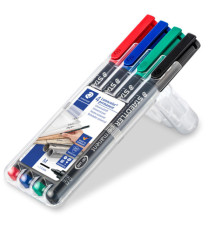 Pennarello Astucci Lumocolor Permanent 317 - punta 1,0mm - 4 colori  - Staedtler Pennarello Astucci Lumocolor Permanent 317 - punta 1,0mm - 4 colori  - Staedtler