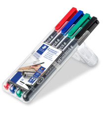 Pennarello Astucci Lumocolor Permanent 317 - punta 1,0mm - 4 colori  - Staedtler Pennarello Astucci Lumocolor Permanent 317 - punta 1,0mm - 4 colori  - Staedtler