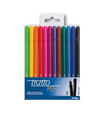 Pennarello fineliner Tratto Pen - tratto 0,5mm - colori assoriti - Tratto - busta 12 pennarelli