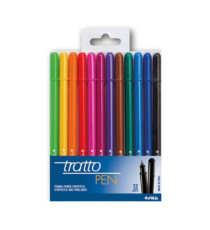 Pennarello fineliner Tratto Pen - tratto 0,5mm - colori assoriti - Tratto - busta 12 pennarelli