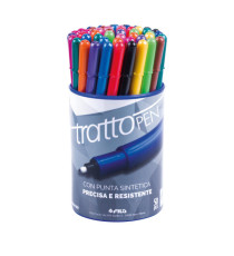 Pennarello fineliner Tratto Pen - tratto 0,5mm - colori assortiti - Tratto - barattolo 50 pezzi Pennarello fineliner Tratto Pen - tratto 0,5mm - colori assortiti - Tratto - barattolo 50 pezzi