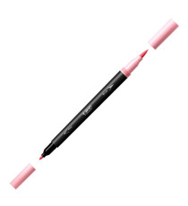 Pennarello Intensity Pastel - dual tip brush - colori assortiti - Bic - conf. 6 pezzi