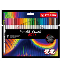 Pennarello Pen 68 Brush Arty Line 568/30 - colori assortiti - Stabilo - astuccio 30 pezzi