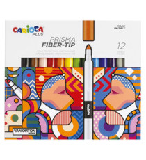 Pennarello Prisma - punta 3,7 mm - colori assortiti - Carioca Plus - conf. 12 pezzi Pennarello Prisma - punta 3,7 mm - colori assortiti - Carioca Plus - conf. 12 pezzi