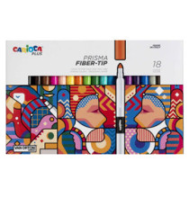 Pennarello Prisma - punta 3,7 mm - colori assortiti - Carioca Plus - conf. 18 pezzi Pennarello Prisma - punta 3,7 mm - colori assortiti - Carioca Plus - conf. 18 pezzi