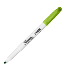 Pennarello S-Note - punta scalpello - colori assortiti - Sharpie - astuccio 12 pezzi