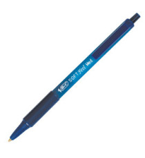 Penne a sfera a scatto Soft Feel - punta 1,0mm - blu - Bic - conf. 12 pezzi
