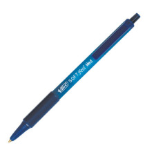 Penne a sfera a scatto Soft Feel - punta 1,0mm - blu - Bic - conf. 12 pezzi