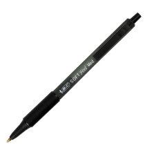 Penne a sfera a scatto Soft Feel - punta 1,0mm - nero  - Bic - conf. 12 pezzi