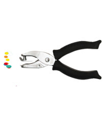 Perforatore a pinza 5840 - 1 foro 6 mm - impugnatura gommata - nero - Lebez