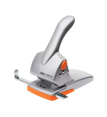 Perforatore HDC65 - max 65 fogli - 2 fori - passo 8 cm - argento/arancio - Rapid Perforatore HDC65 - max 65 fogli - 2 fori - passo 8 cm - argento/arancio - Rapid
