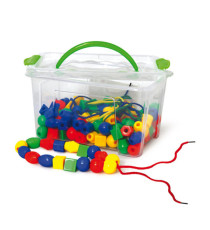 Perle in plastica - 2 cm - colori e forme assortiti - CWR - bauletto 140 pezzi Perle in plastica - 2 cm - colori e forme assortiti - CWR - bauletto 140 pezzi