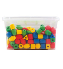 Perle in plastica - 2 cm - colori e forme assortiti - CWR - bauletto 140 pezzi Perle in plastica - 2 cm - colori e forme assortiti - CWR - bauletto 140 pezzi